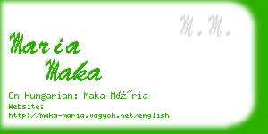 maria maka business card